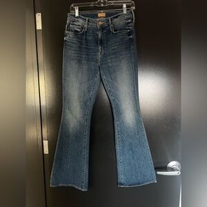 MOTHER Women's Medium Blue Flare Jeans - Wide Leg